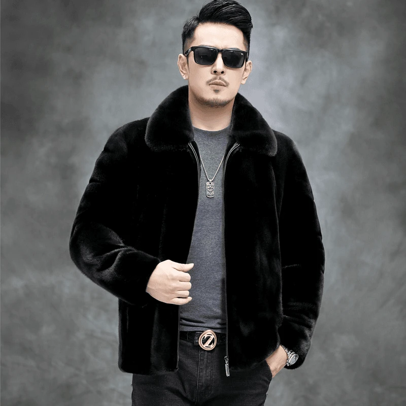 【专柜正品】海宁男士秋冬款外套帽子翻领男装时尚休闲男夹克外套