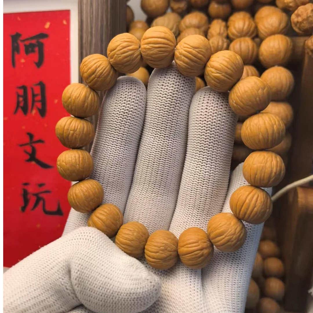 阿朋文玩【土豪】猴头手串四大名核全品无瑕14+原皮原色无泡药