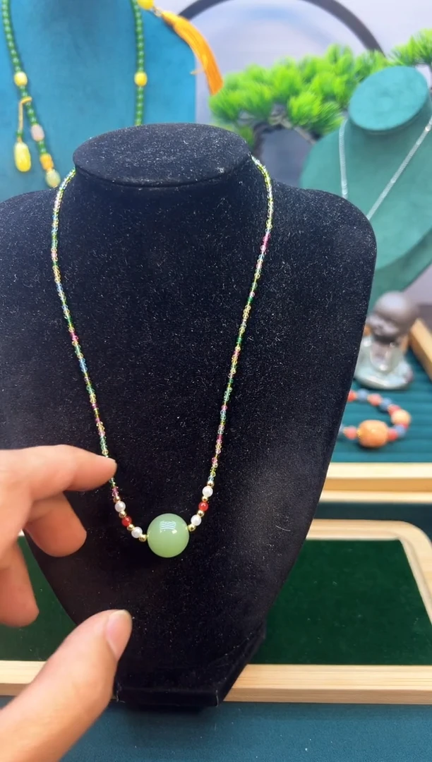 14K金镶嵌颈饰碧玺X213