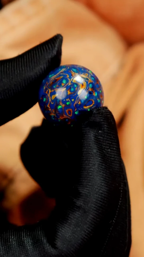 疯子大漆蓝金满欧20mm