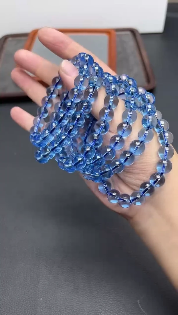未镶嵌手串海蓝宝石圣玛丽亚海蓝宝10mm
