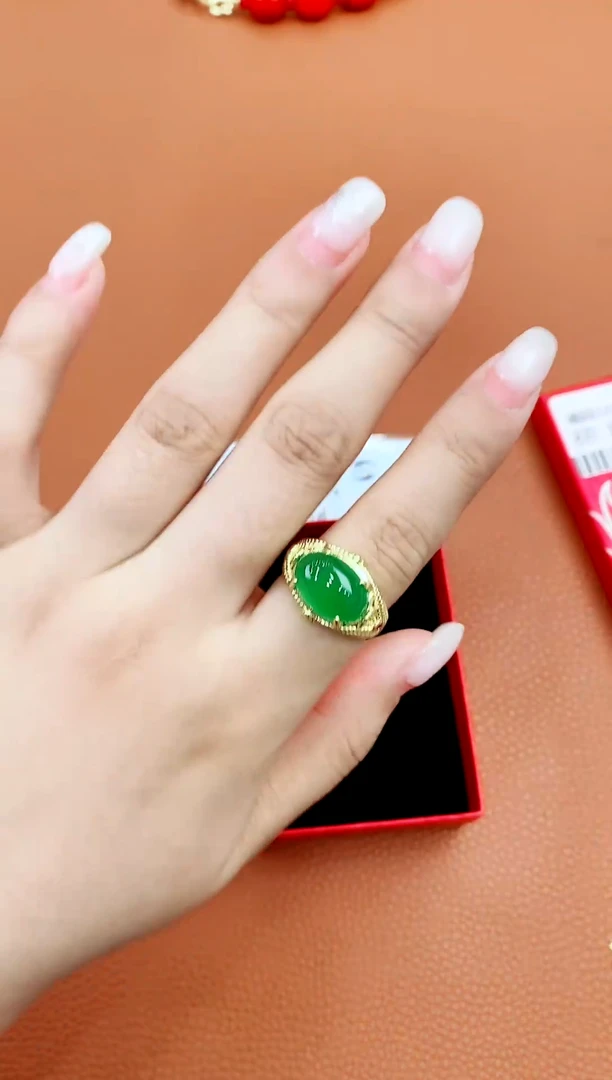 合金戒指玛瑙/玉髓戒指