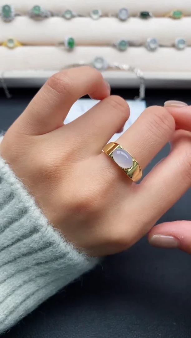 银S925镶嵌戒指翡翠22222222+6