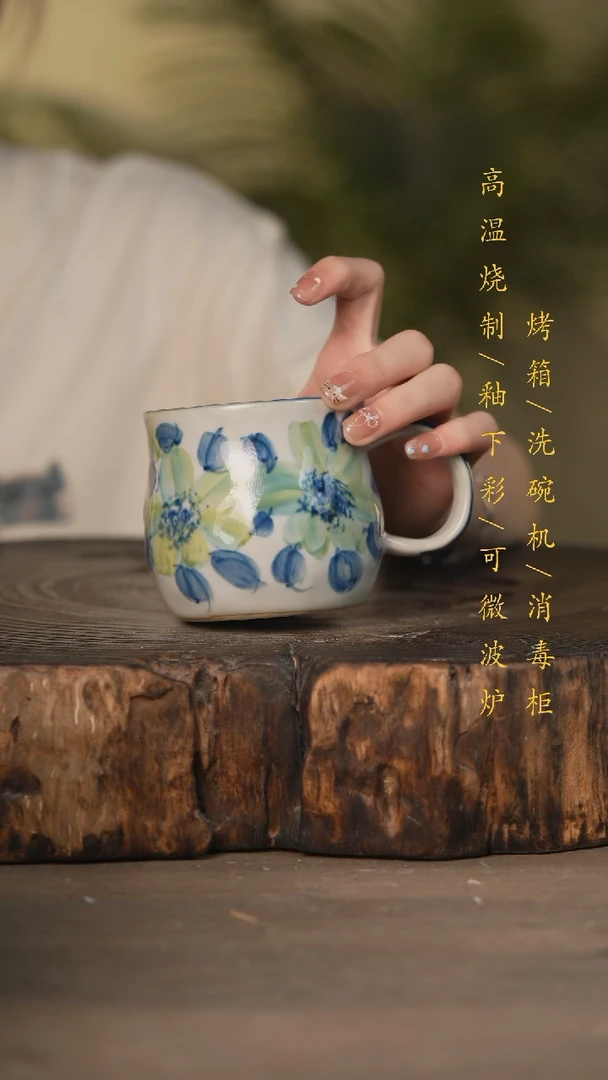 瓷片景德镇高温釉下彩可微波烤箱洗碗机