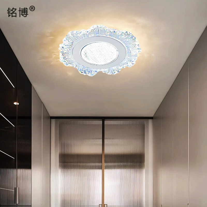 铭博波浪花过道灯创意简约走廊阳台衣帽间门厅入户玄关吸顶灯具