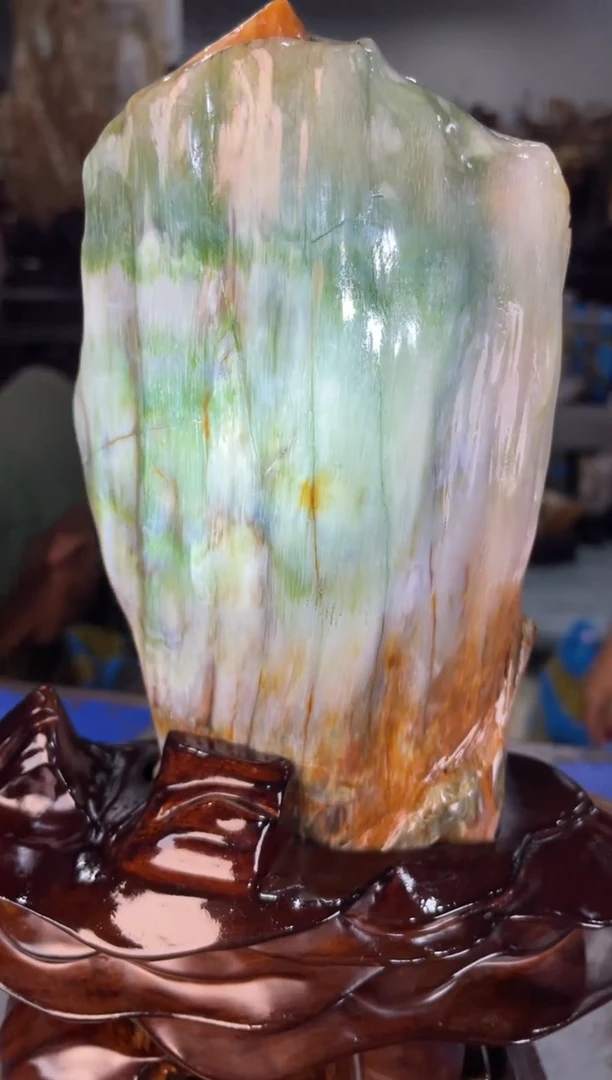 未镶嵌摆件硅化玉19