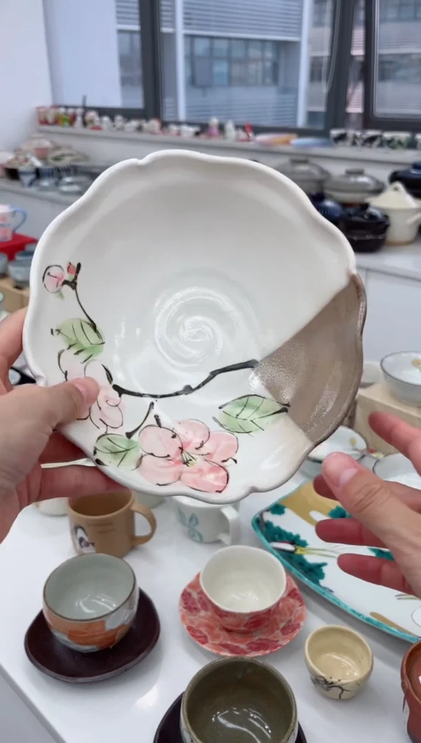 【闪购商品】瓷片孤品D志野椿花钵