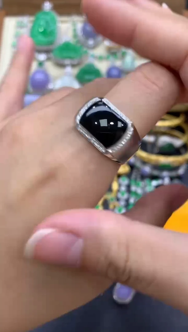 翡翠戒指18K金镶嵌409-中国好珍宝