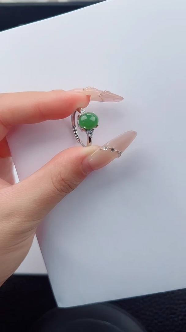 未镶嵌戒指和田玉碎玉微色差T