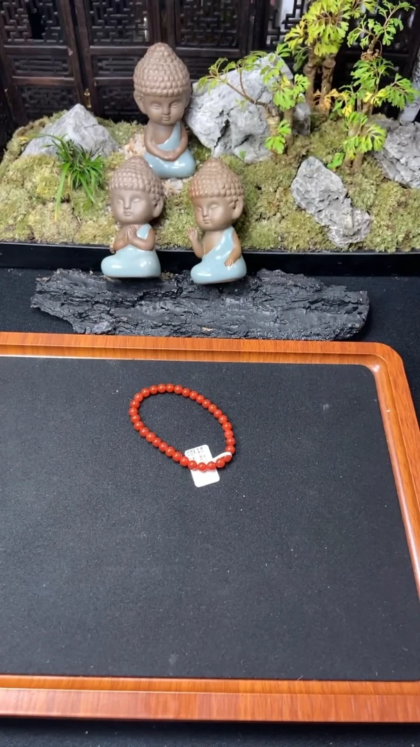 【闪购商品】南红玛瑙单圈未镶嵌柿子红单圈5mm