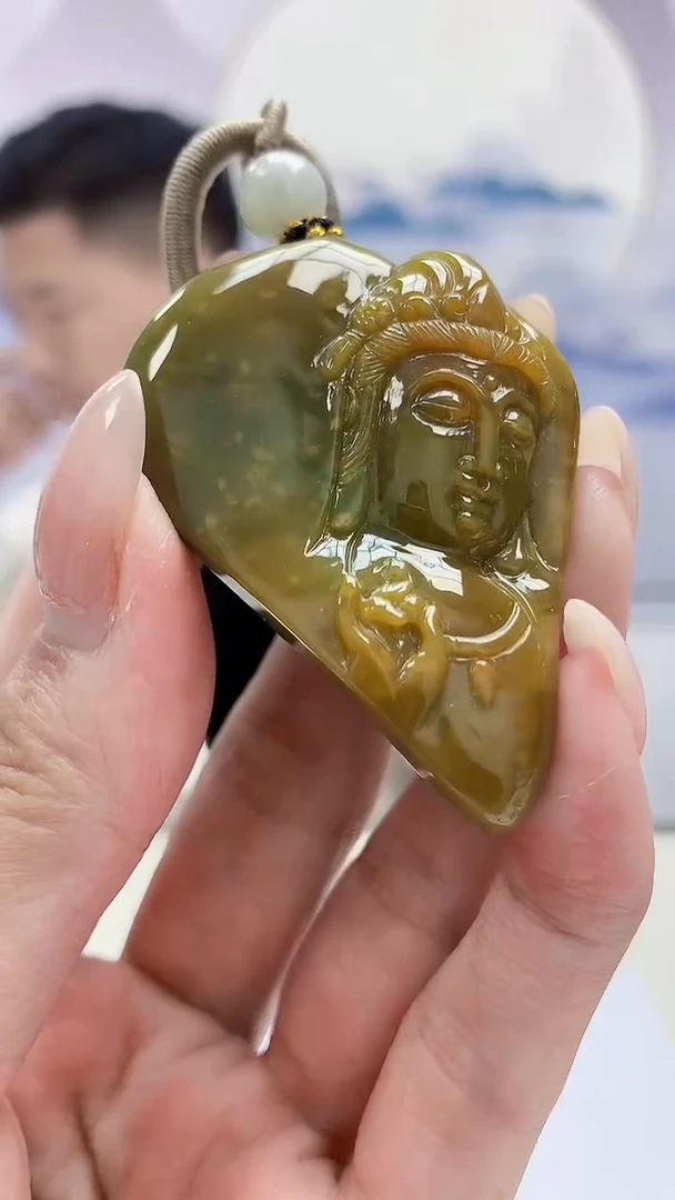 未镶嵌定制翡翠4917MM-毛货挂件33