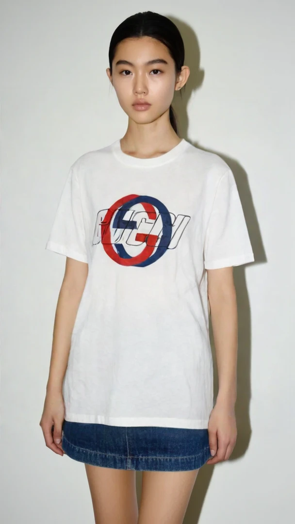 95新 GUCCI/古驰 古驰白色logo短袖