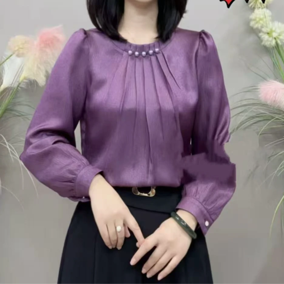【早秋新款】YLY8992秋季上新时尚五粒珠子气质显瘦衬衫