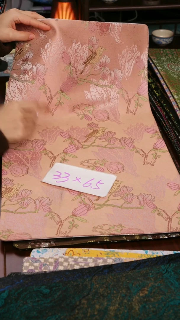 【福利玉兰鸟双面】中国风干泡织锦茶席33*65