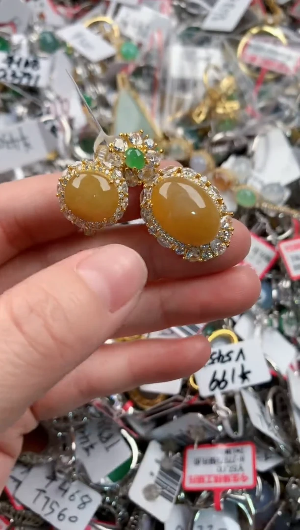 银S925镶嵌戒指翡翠222     10