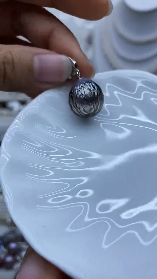 银S925镶嵌颈饰海水珍珠吊坠多样性发其一