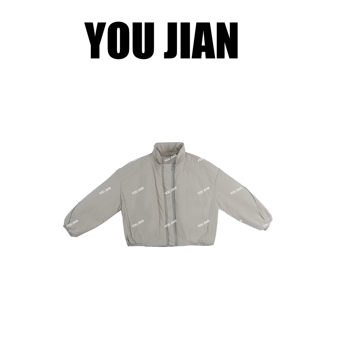 双拉链泡芙～设计款日着新雪丽棉绗缝拼接棉衣保暖加倍