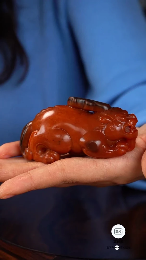未镶嵌和田玉把件东*雨招财进宝