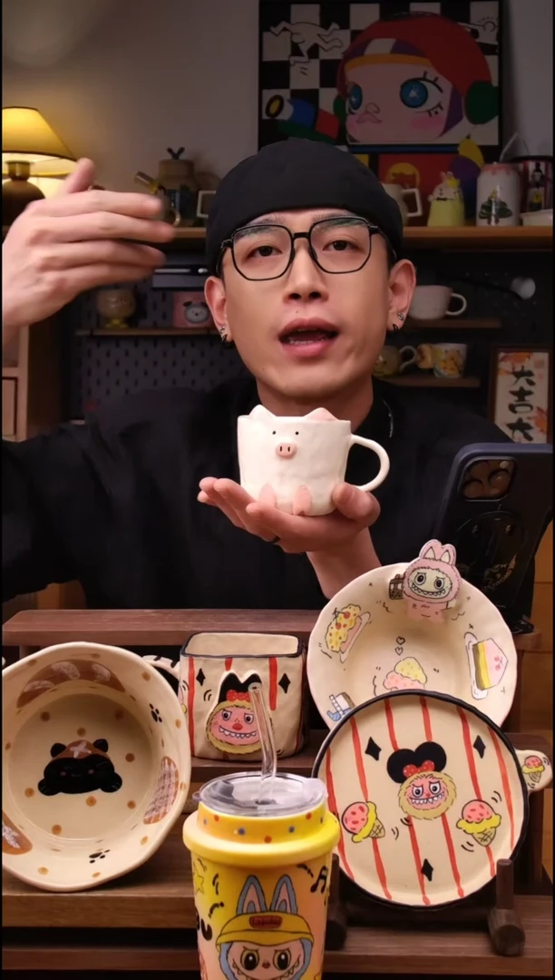 杯子景德镇可爱设计师款陶瓷