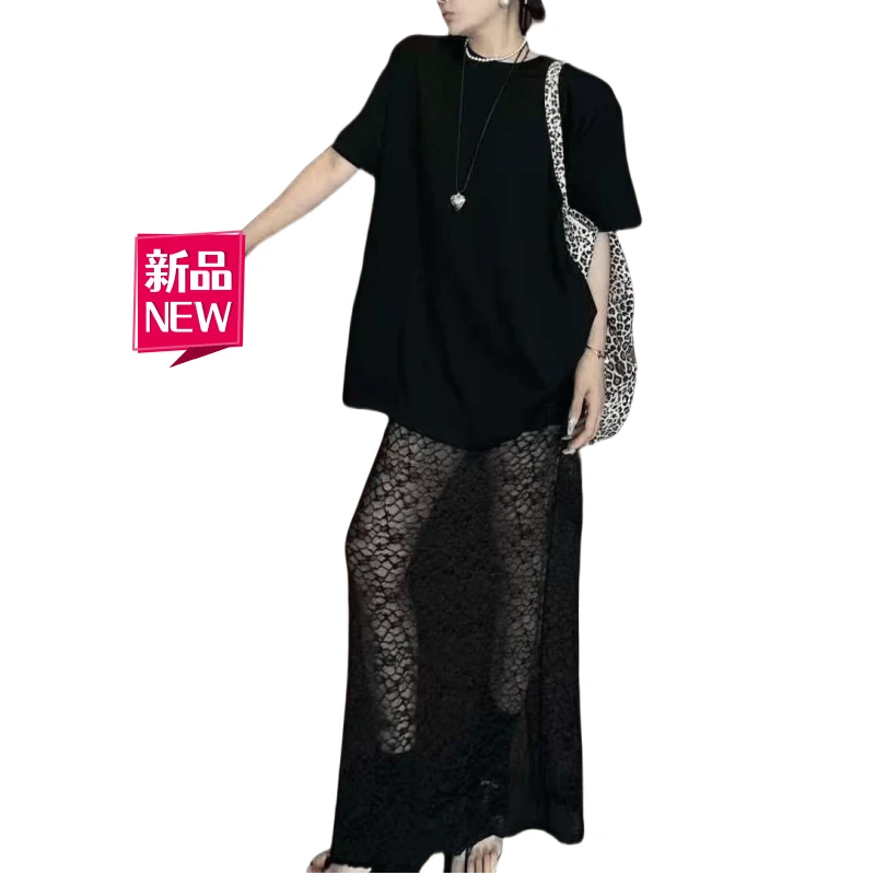 「主播推荐夏季新款」5156款遮肉大T➕半裙套装