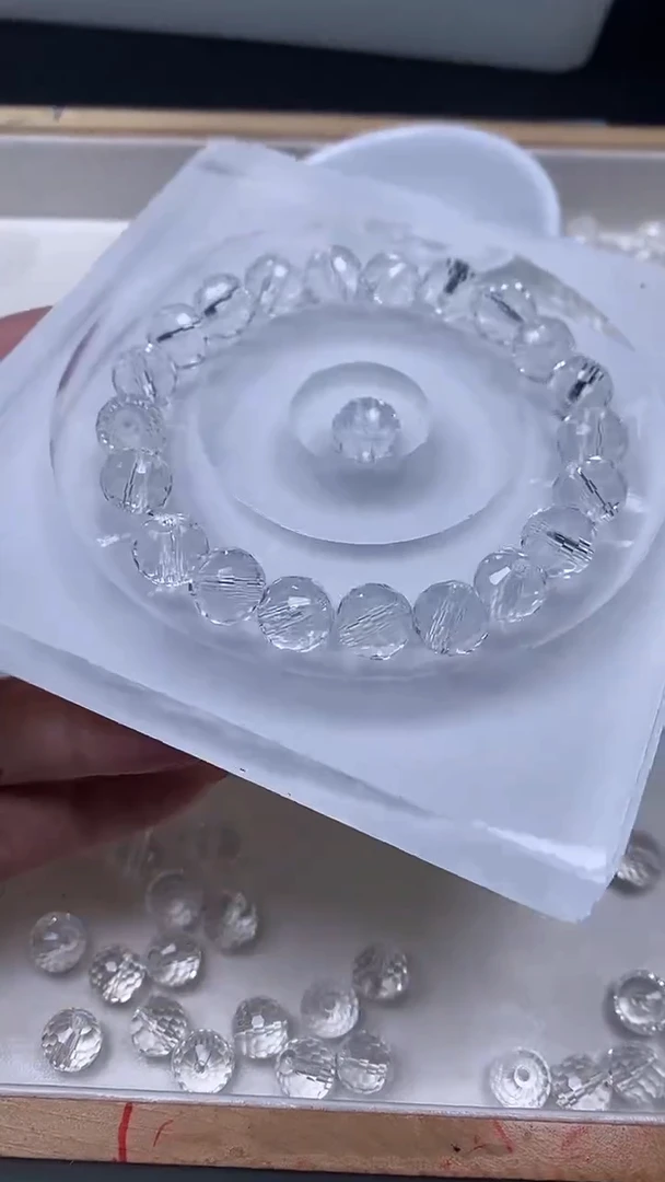 未镶嵌珠宝半成品水晶D74 白水晶切面10mm10个15元