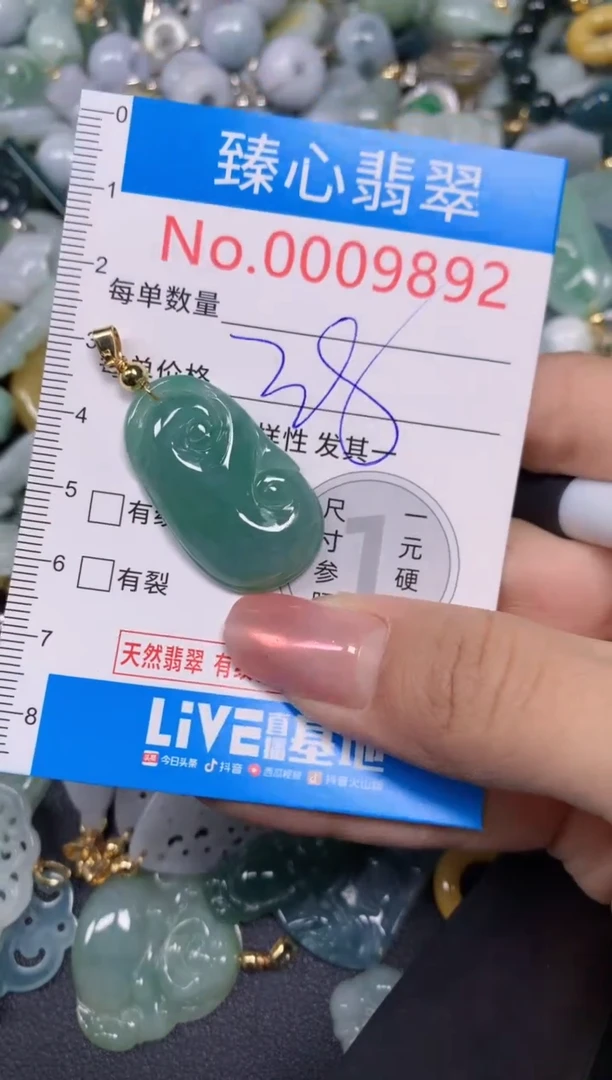 【闪购商品】翡翠颈饰未镶嵌含绳0009892