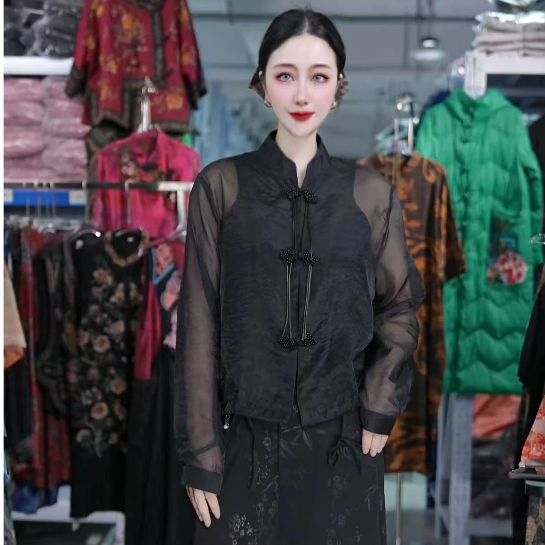 24年新款爆款国风新中式盘扣披肩外搭设计师气质9903