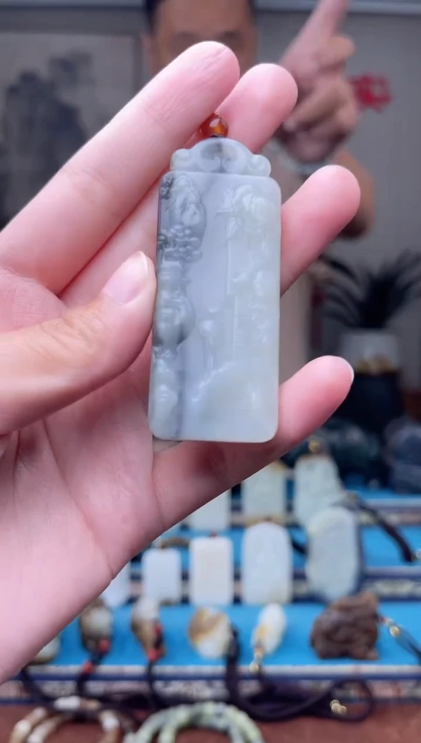 和田玉未镶嵌挂件1