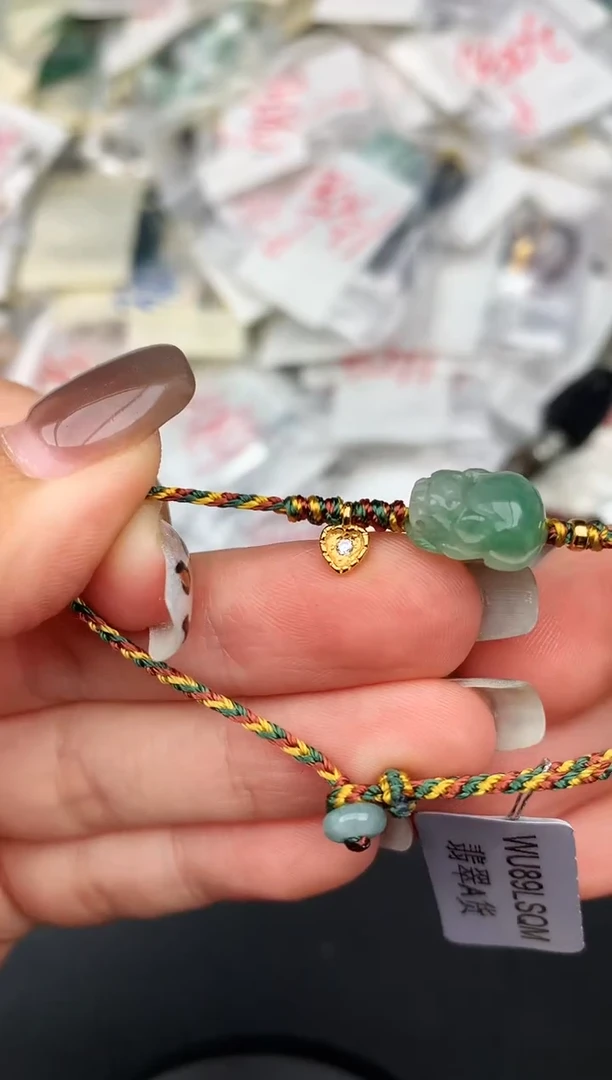 银S925镶嵌挂件翡翠—