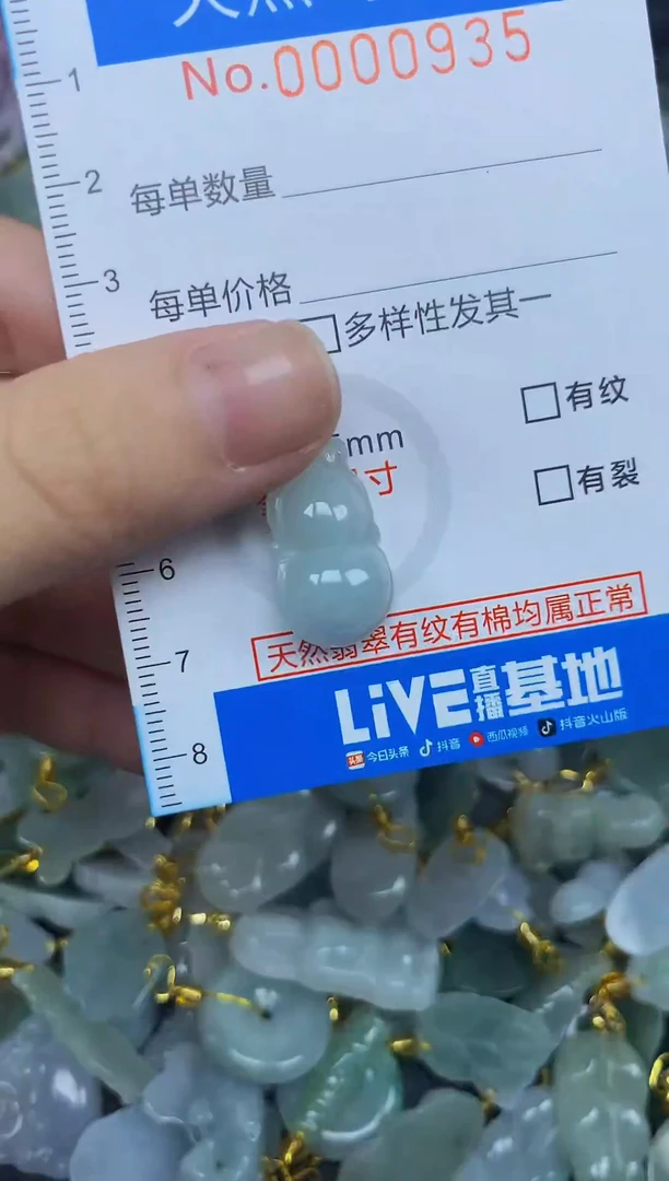 颈饰未镶嵌翡翠净货挂件-0935