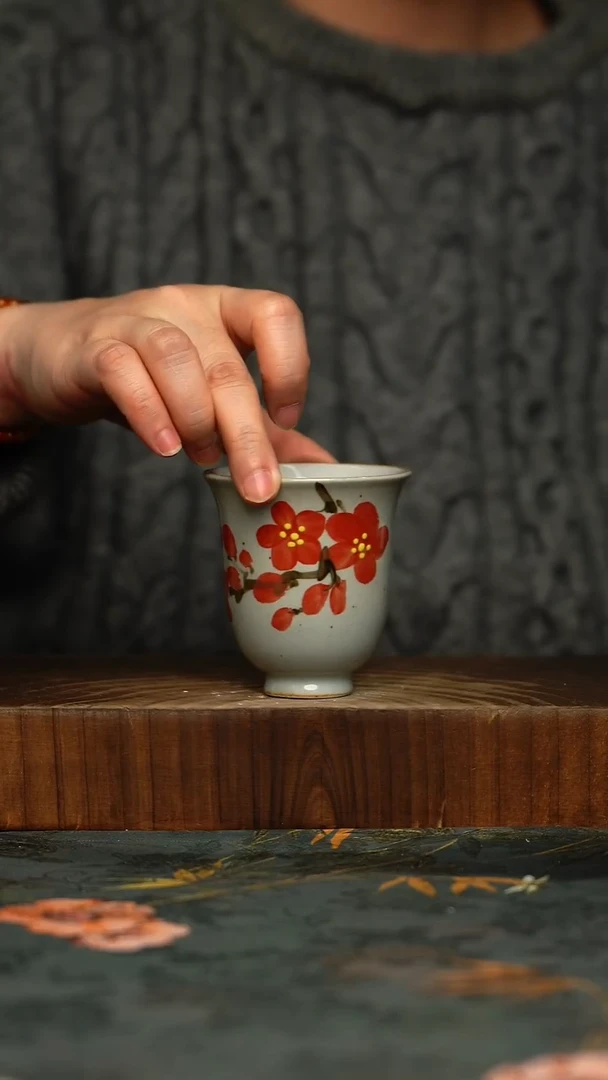 瓷片釉下彩手工手绘同款陶器