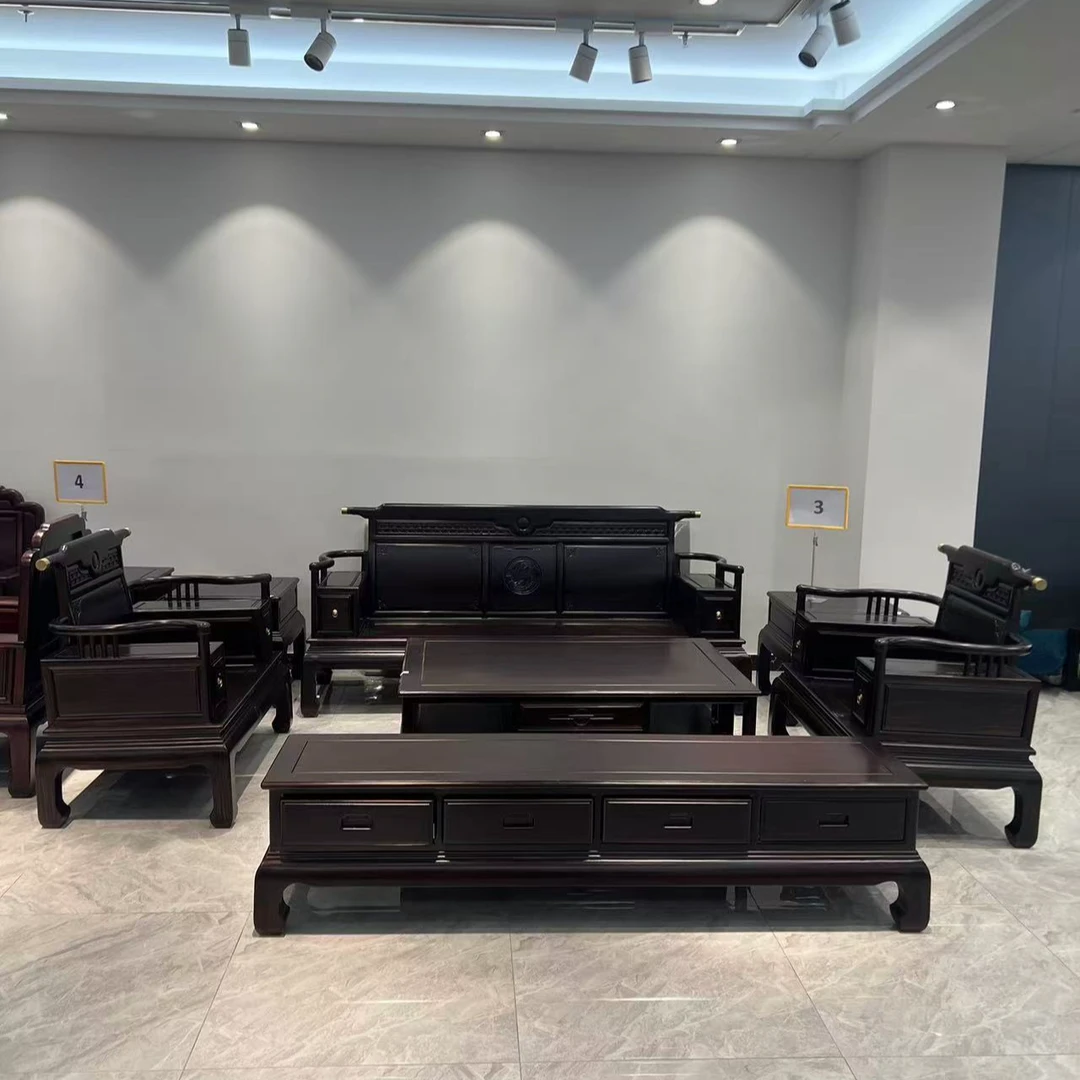 尚品沙发新中式实木沙发客厅家用别墅成套两用中户型大户型