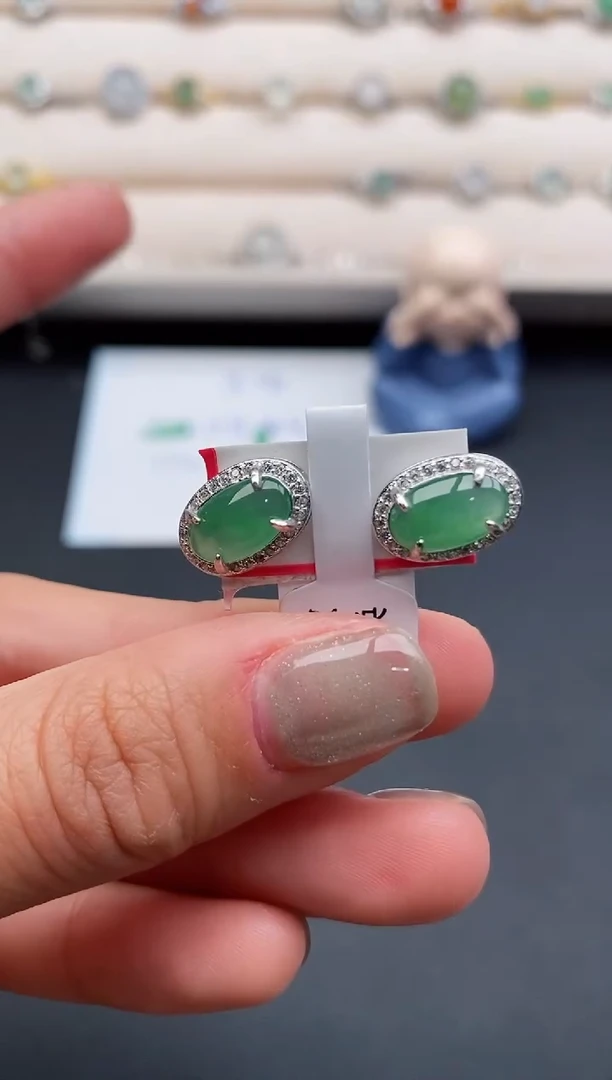 银S925镶嵌戒指翡翠555555+6