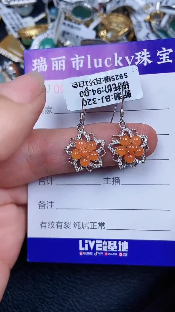 颈饰银S925镶嵌翡翠17852