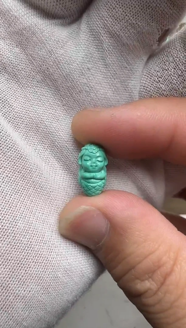 未镶嵌绿松石美人鱼左右8.2高15厚7.7