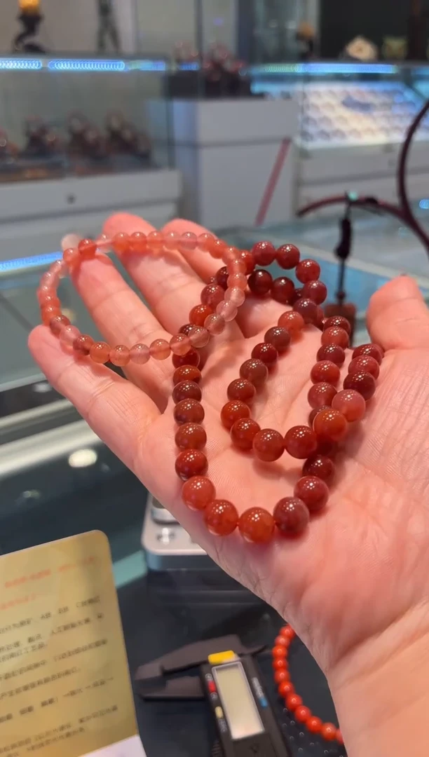 未镶嵌项链南红玛瑙无胶无裂原矿南红朱樱色项链多样性发货