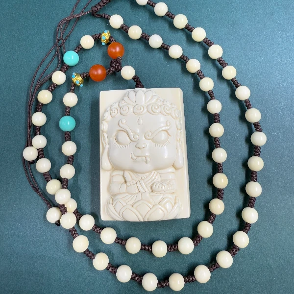 DK1020天然猛犸牙雕刻牌 支持鉴定 假一罚四