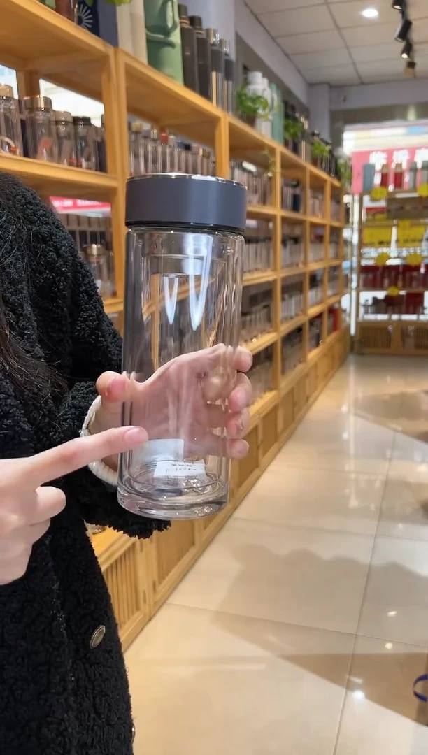 【闪购商品】双层高档500ml高硼硅茶杯1720