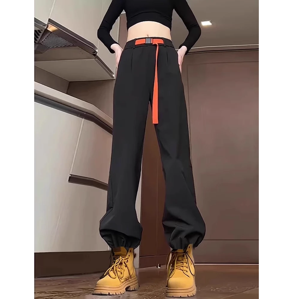 潮牌户外伞兵冲锋裤宽松束脚工装裤男士秋季休闲裤登山阔腿运动裤