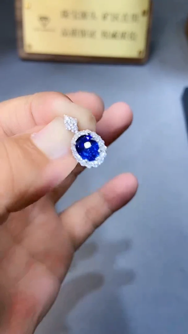 【闪购商品】蓝宝石颈饰银S925镶嵌154