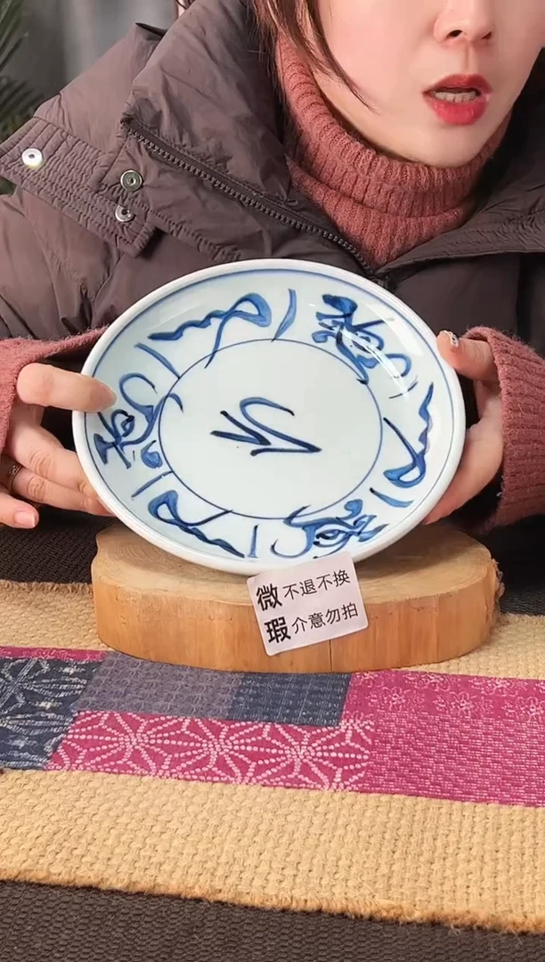 【闪购商品】碗微瑕山茶花8寸月光盘