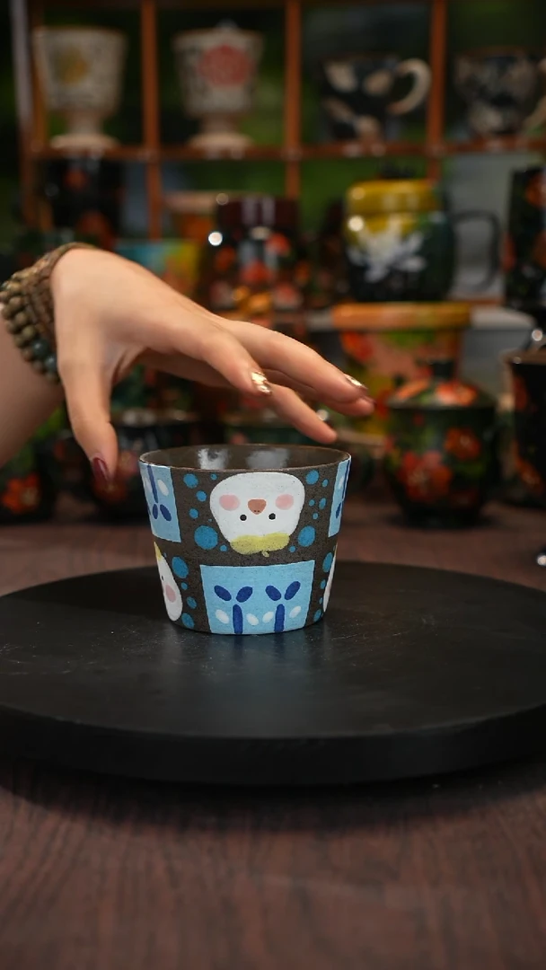 油画 手绘釉下彩