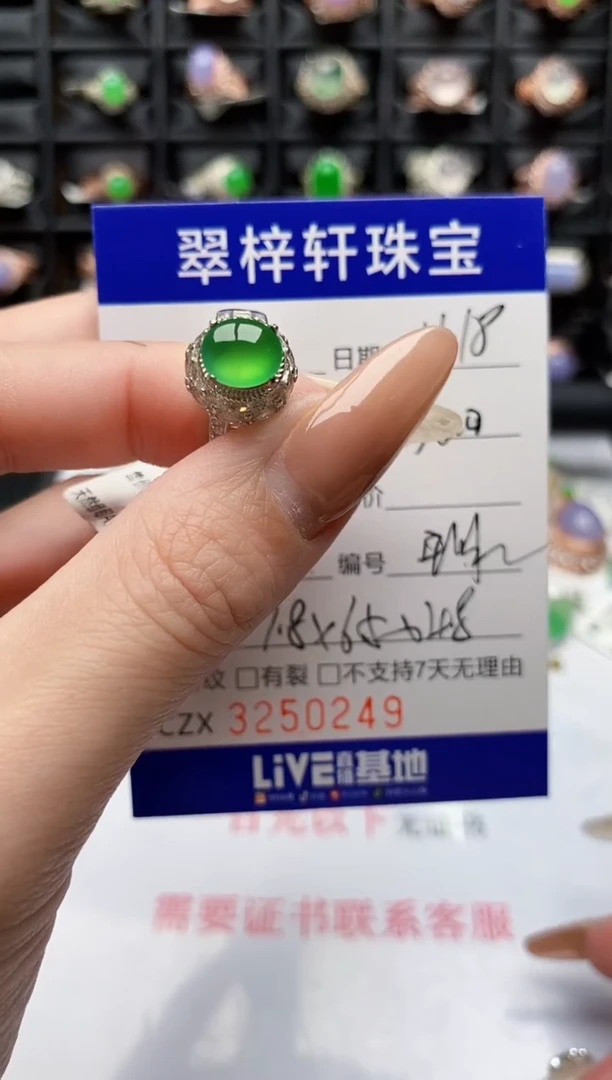 未镶嵌戒指翡翠0249