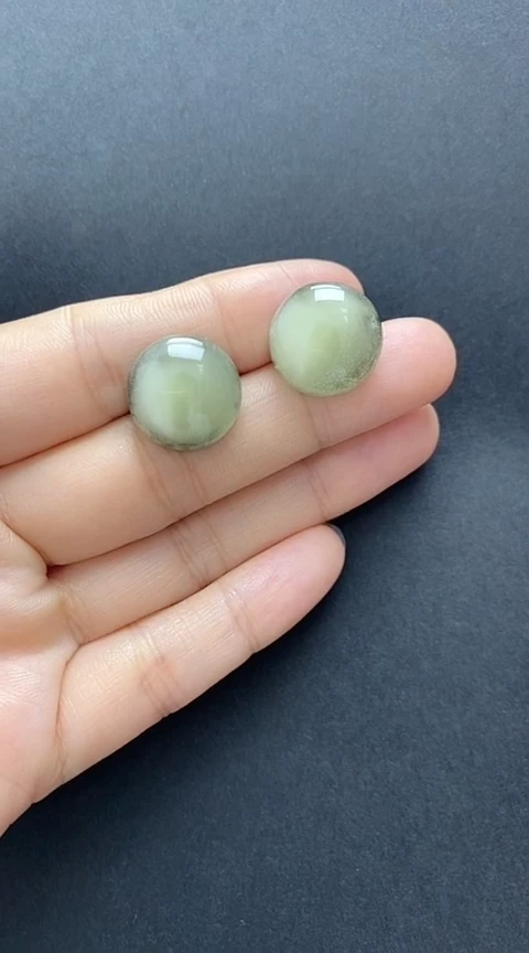 【闪购商品】琥珀裸石银S925镶嵌琥珀耳钉