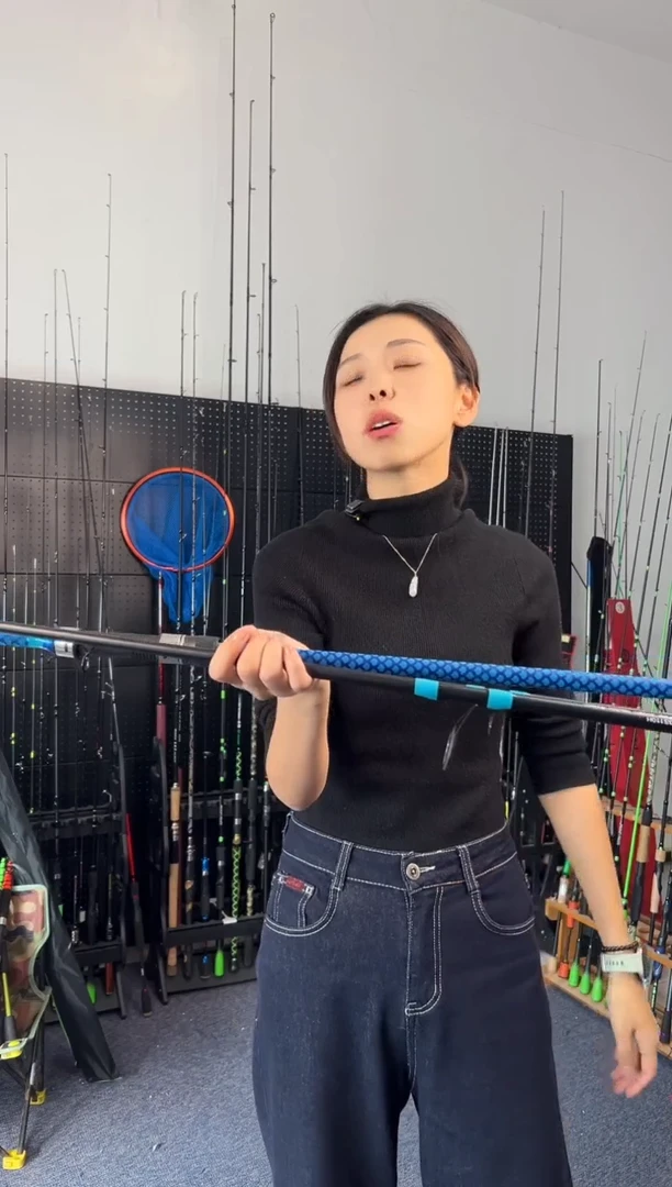 3m碳素绿松三节竿3米直柄（瑕疵尾货竿，没有售后，介意勿拍）