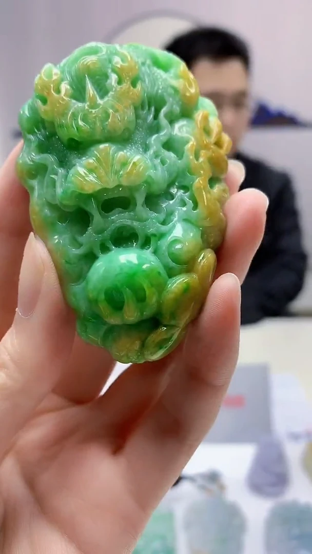 【闪购商品】定制翡翠未镶嵌5153zm-毛货挂件龙牌151
