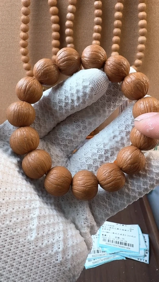 文玩核桃手串胖子猴头【三维同尺聚宝盆手串16+】1