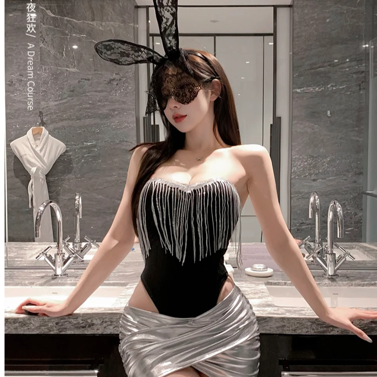 网红中腰薄款长裤服装显瘦欧美连体衣修身不规则小众