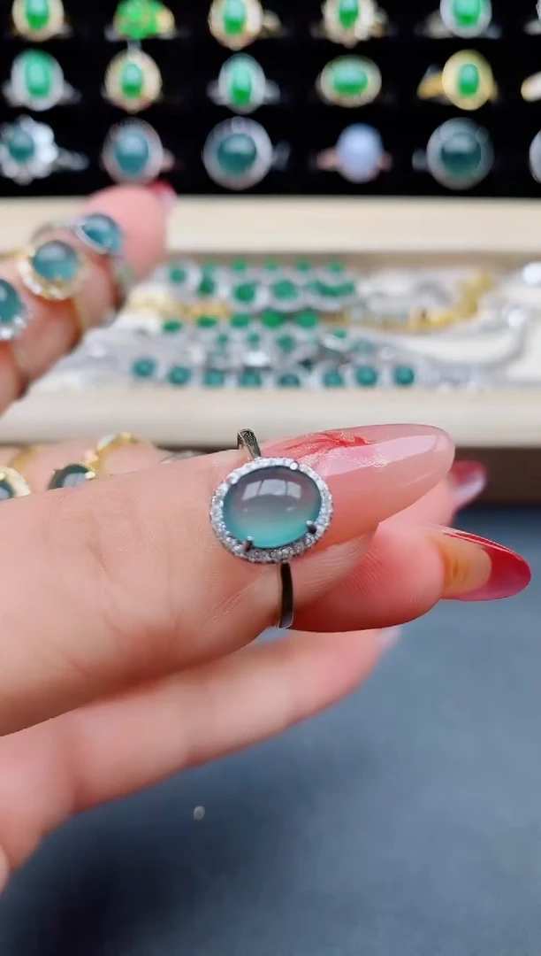 【闪购商品】翡翠戒指银S925镶嵌50805850