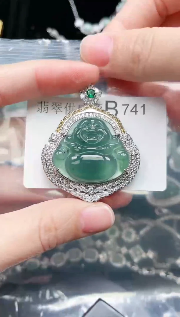 【闪购商品】翡翠颈饰未镶嵌741赠皮绳